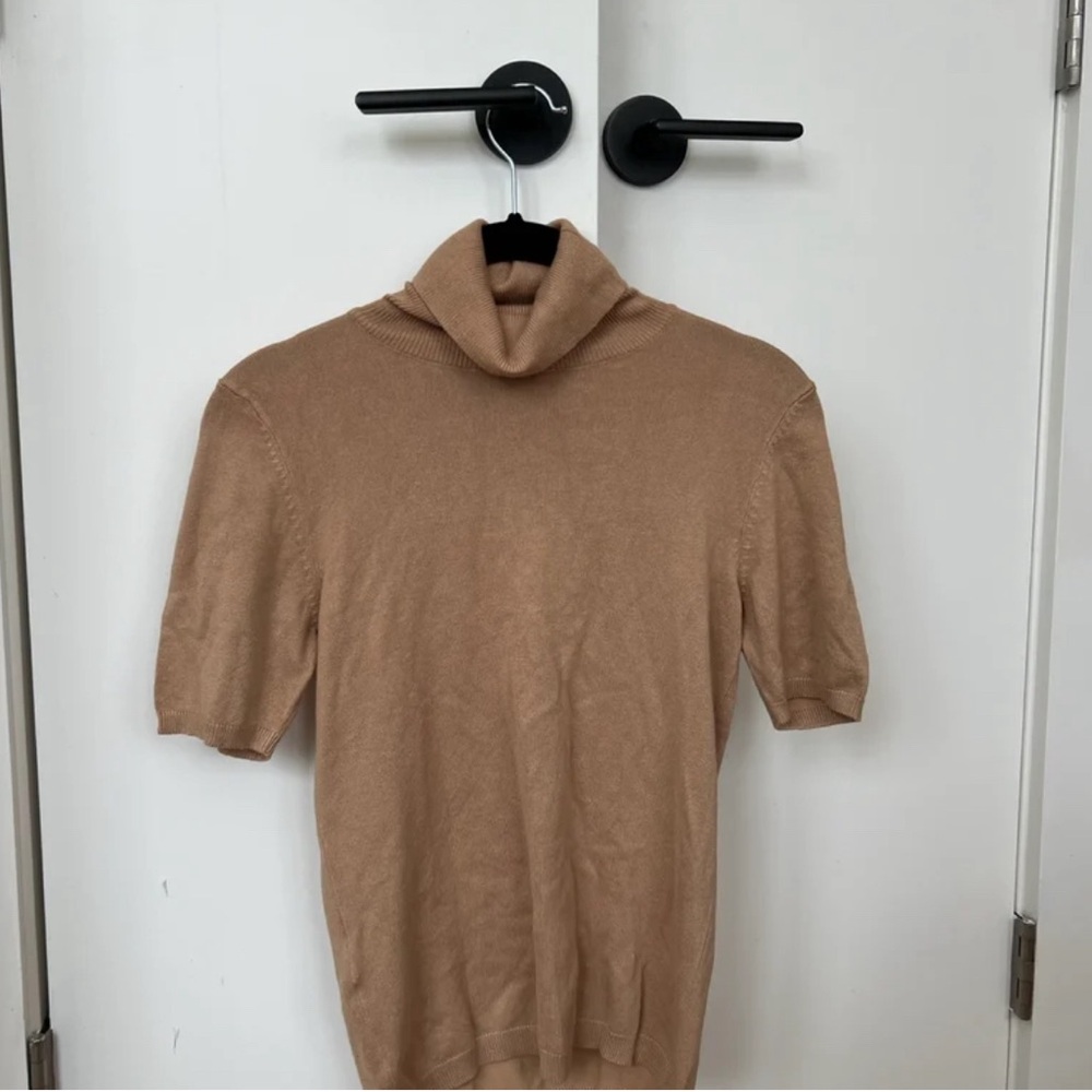Mango’s Tan Turtleneck Sweater
